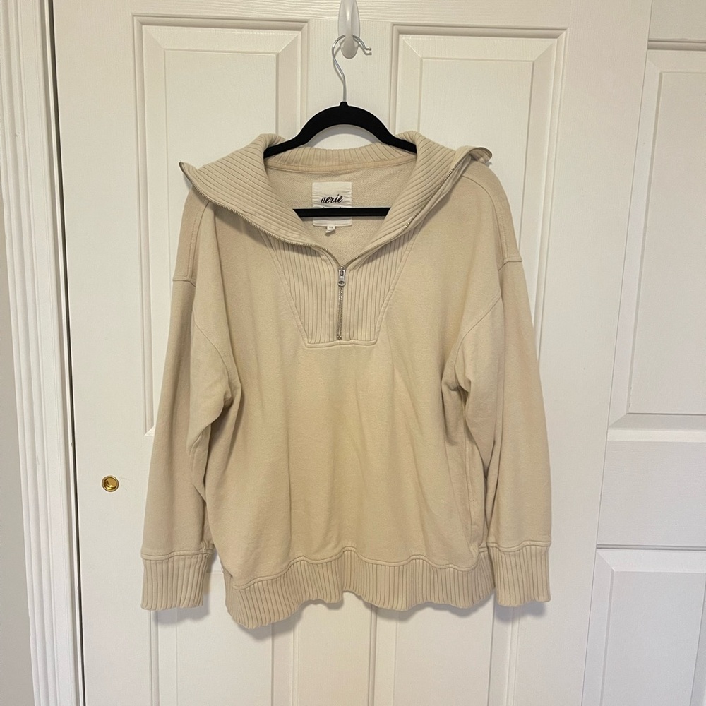 Aerie Oversized Zip-Up Sweater Size S✨